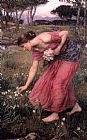 John William Waterhouse Famous Paintings - Waterhouse Narcissus